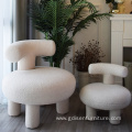 ModernSolidWood Frame Fabric Teddy Fabric Engel Olga Chair